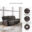Pemberly Row Power Reclining Sofa & Loveseat Set in Brown Leather