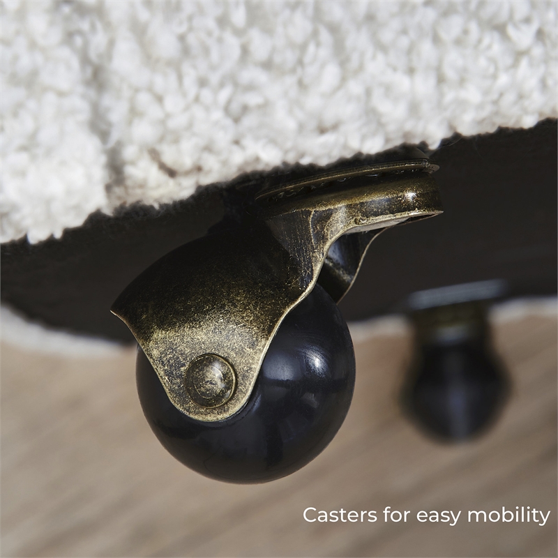 Pemberly Row Set of 4 White Dining Chairs & Black Oval Dining Table