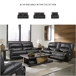 Pemberly Row 2-Piece Black Leather Power Reclining Sofa & Loveseat Set