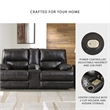 Pemberly Row 2-Piece Black Leather Power Reclining Sofa & Loveseat Set