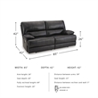 Pemberly Row 2-Piece Black Leather Power Reclining Sofa & Loveseat Set