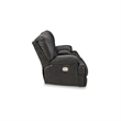 Pemberly Row 2-Piece Black Leather Power Reclining Sofa & Loveseat Set