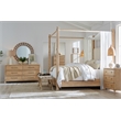 Pemberly Row Bedroom Set of 2 Nightstands & Queen Bed in Beige
