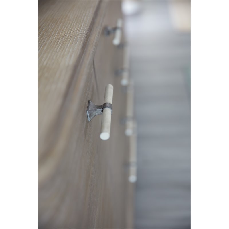 Pemberly Row Bedroom Set of Dresser, 2 Nightstands, & King Upholstered Bed