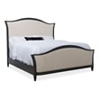 Pemberly Row Set of Queen Bed & 2 Nightstands in Distressed Black