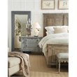 Pemberly Row Bedroom Set of Solid Wood King Panel Bed & 2 Nightstands