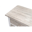 Pemberly Row 2-Door Wood Nightstand with Drawer in Gray/White