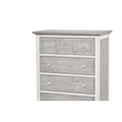 Pemberly Row Contemporary Wood Chest with 5-Drawers in Gray/White