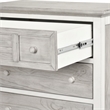 Pemberly Row Contemporary Wood Chest with 5-Drawers in Gray/White