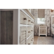 Pemberly Row Contemporary Wood Dresser with 6-Drawers in Gray/White