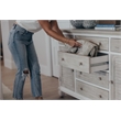 Pemberly Row Contemporary Wood Dresser with 6-Drawers in Gray/White