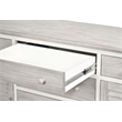 Pemberly Row Contemporary Wood Dresser with 6-Drawers in Gray/White