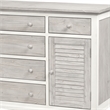 Pemberly Row Contemporary Wood Dresser with 6-Drawers in Gray/White