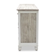 Pemberly Row Contemporary Wood Dresser with 6-Drawers in Gray/White