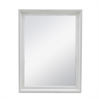 Pemberly Row Contemporary Rectangle Modern Coastal Wood Mirror in White