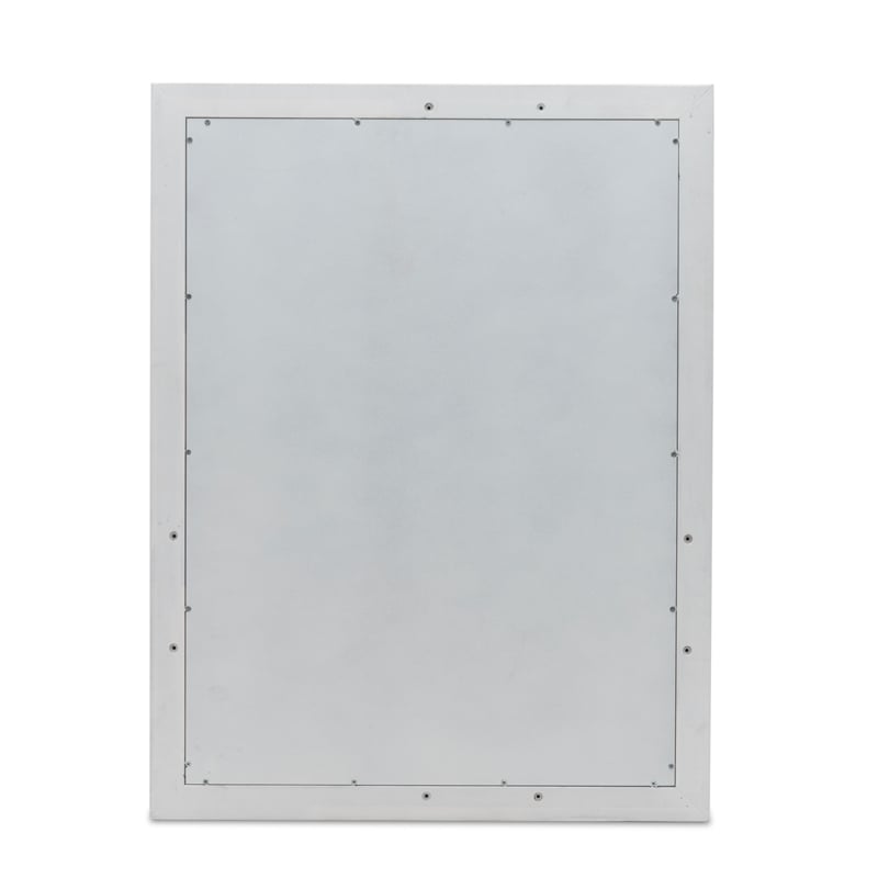 Pemberly Row Contemporary Rectangle Modern Coastal Wood Mirror in White