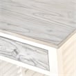 Pemberly Row Contemporary Wood End Table with Drawer in Gray/White