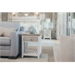 Pemberly Row Contemporary Wood End Table with Drawer in Gray/White