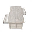 Pemberly Row Contemporary Wood Coffee Table with Drawers in Gray/White