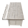 Pemberly Row Contemporary Wood Coffee Table with Drawers in Gray/White