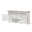 Pemberly Row Contemporary 2-Door Wood Entertainment Center in Gray/White