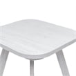 Pemberly Row Contemporary Wood Curved Edges End Table in White
