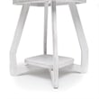 Pemberly Row Contemporary Wood Curved Edges End Table in White