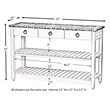 Pemberly Row Contemporary Wood Entertainment Center with Drawers in Blue