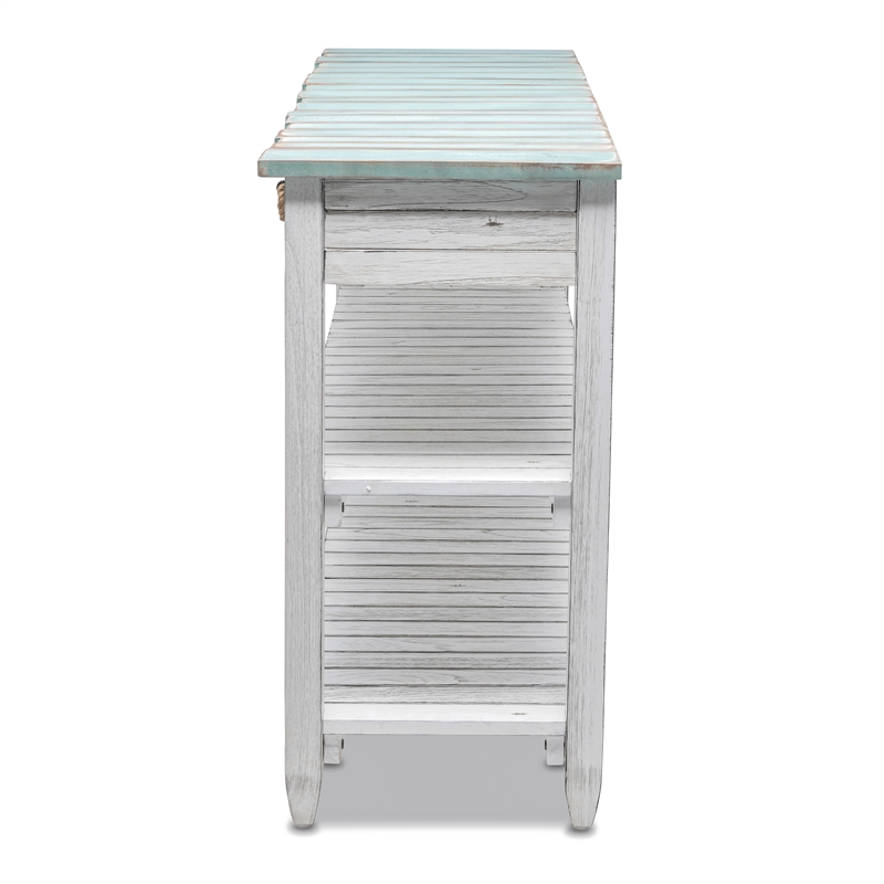 Pemberly Row Contemporary Wood Entertainment Center with Drawers in Blue