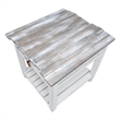 Pemberly Row Contemporary Wood End Table with Drawer in White/Gray