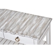 Pemberly Row Contemporary Wood Console Table with Drawers in White/Gray