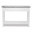 Pemberly Row Contemporary Wood Console Table with Drawers in White/Gray