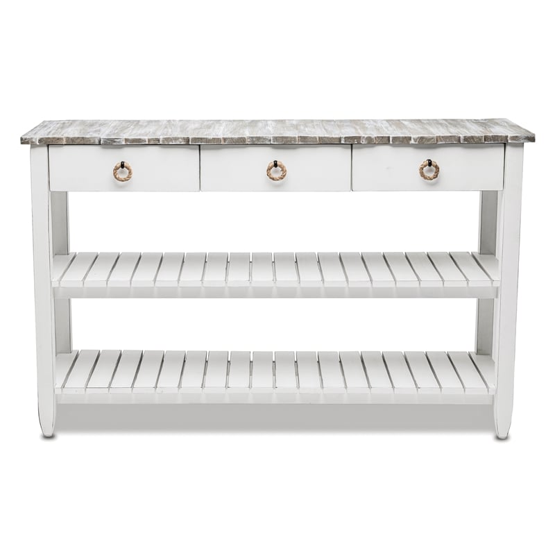 Pemberly Row Contemporary Wood Entertainment Center with Drawers in Gray