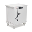Pemberly Row Contemporary Wood Nightstand with 2-Drawers in White