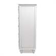 Pemberly Row Modern Coastal Wood Chest with 5-Drawers in White