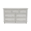 Pemberly Row Modern Coastal Wood Dresser with 7-Drawers in White