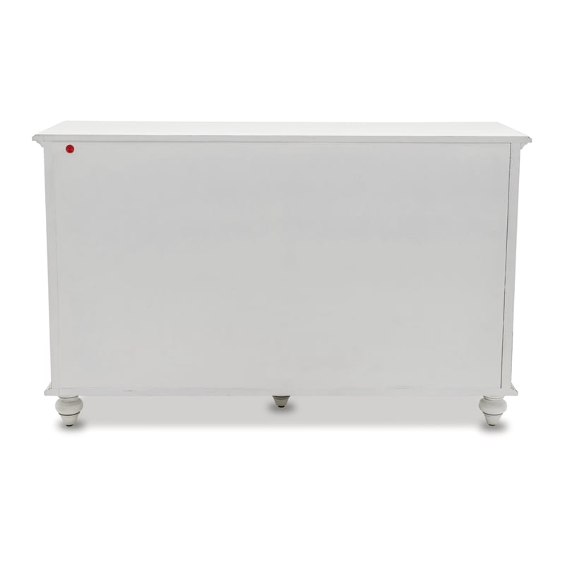 Pemberly Row Modern Coastal Wood Dresser with 7-Drawers in White