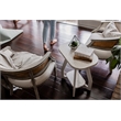 Pemberly Row Contemporary Wood Curved Edges Chairside Table in White