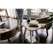 Pemberly Row Contemporary Wood Curved Edges Chairside Table in White