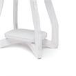 Pemberly Row Contemporary Wood Curved Edges Chairside Table in White