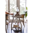 Pemberly Row Contemporary Wood Curved Edges Chairside Table in White