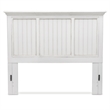 Pemberly Row Modern Coastal Solid Wood Queen Headboard in White
