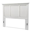 Pemberly Row Modern Coastal Solid Wood Queen Headboard in White