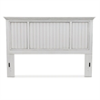 Pemberly Row Modern Coastal Solid Wood King Headboard in White