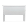 Pemberly Row Modern Coastal Solid Wood King Headboard in White