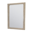 Pemberly Row Contemporary Wood Mirror in Glazed Driftwood Finish