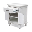 Pemberly Row Contemporary 2-Door Wood Nightstand with Drawer in White