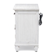 Pemberly Row Contemporary 2-Door Wood Nightstand with Drawer in White