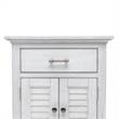 Pemberly Row Contemporary 2-Door Wood Nightstand with Drawer in White