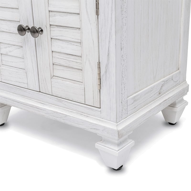 Pemberly Row Contemporary 2-Door Wood Nightstand with Drawer in White